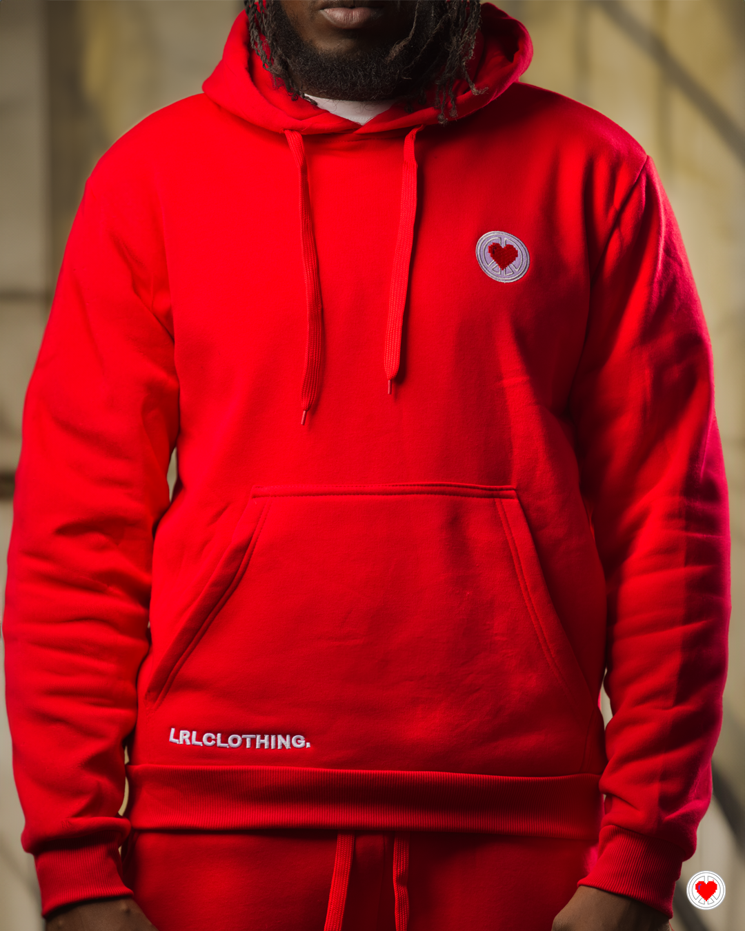 “Men’s Red Heart Logo Sweatsuit”