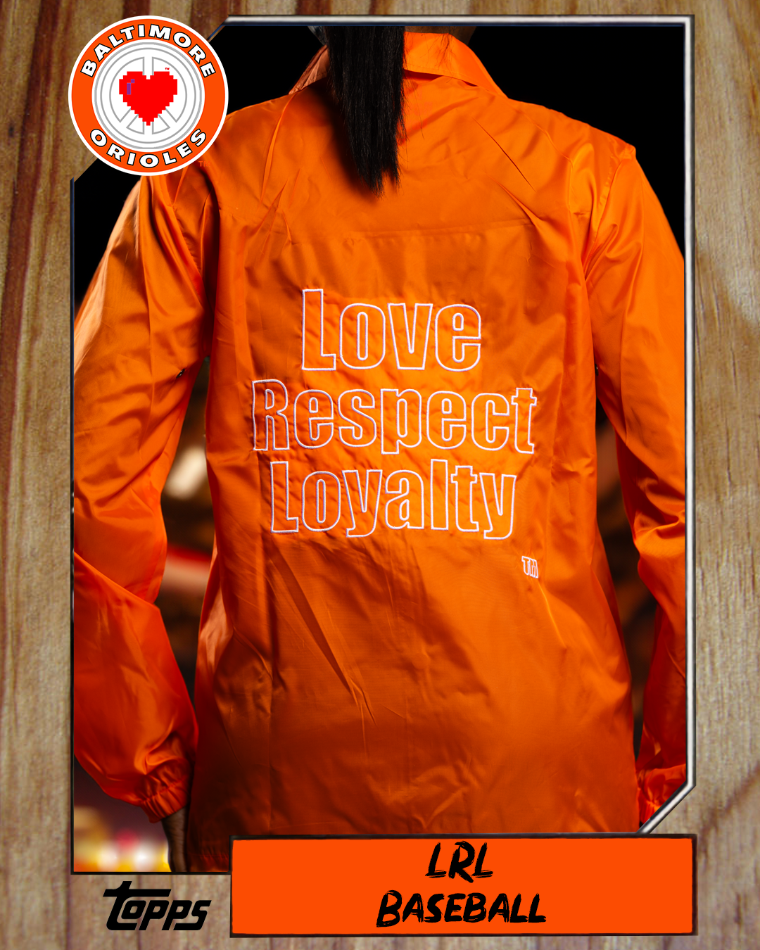 “Unisex Orioles Orange Upside Down Heart Coach Jacket”