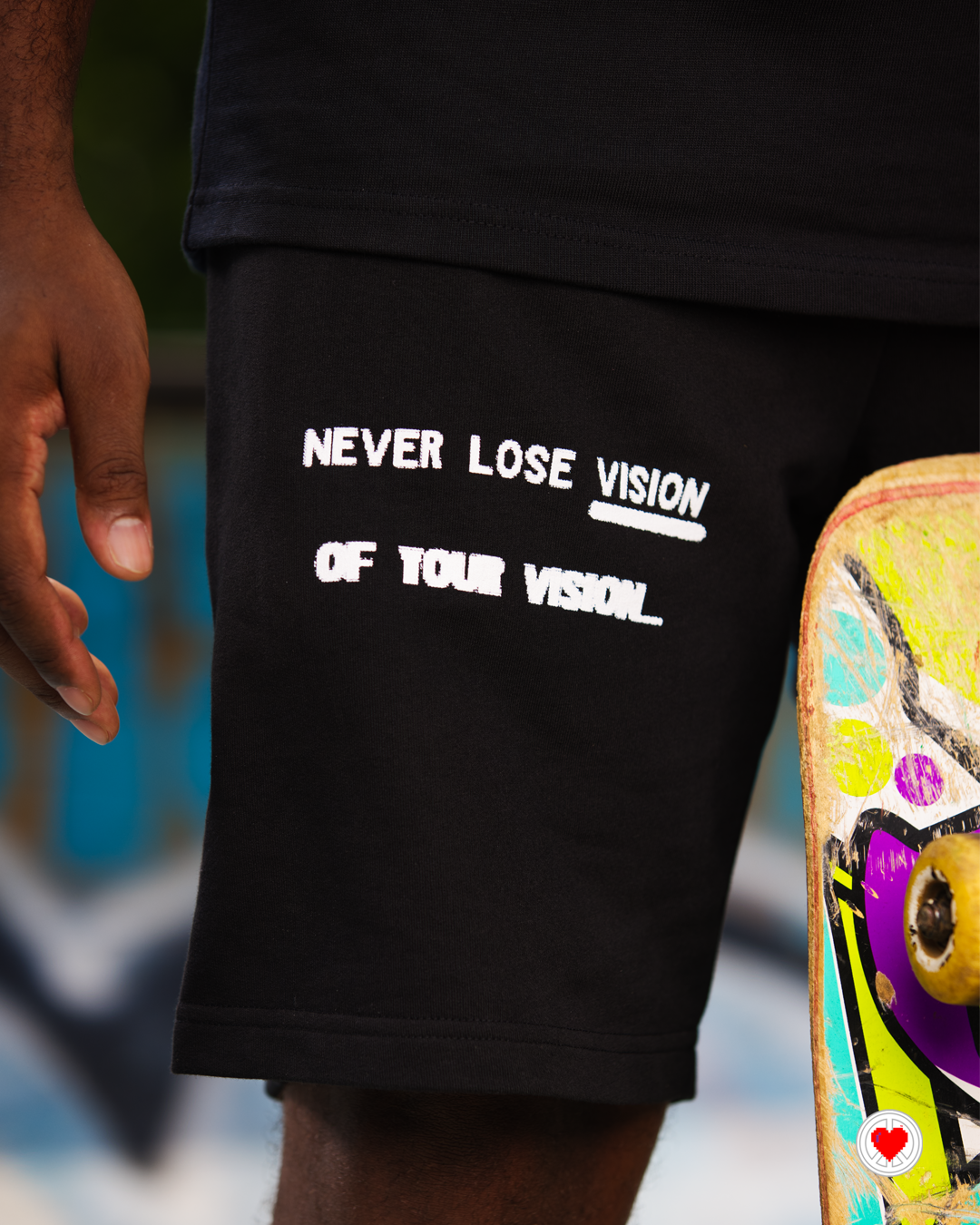 “Unisex Black & White Visionary Shorts”