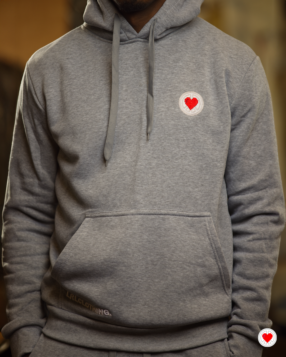 “Men’s Grey Heart Logo Sweatsuit”