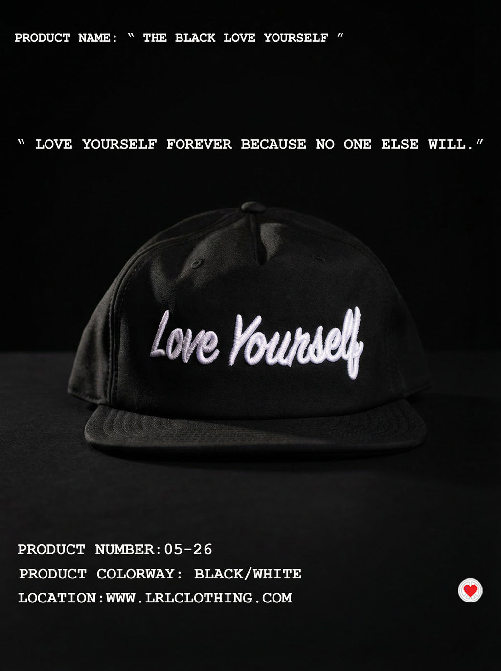 “ Unisex Black Love Yourself Hat “