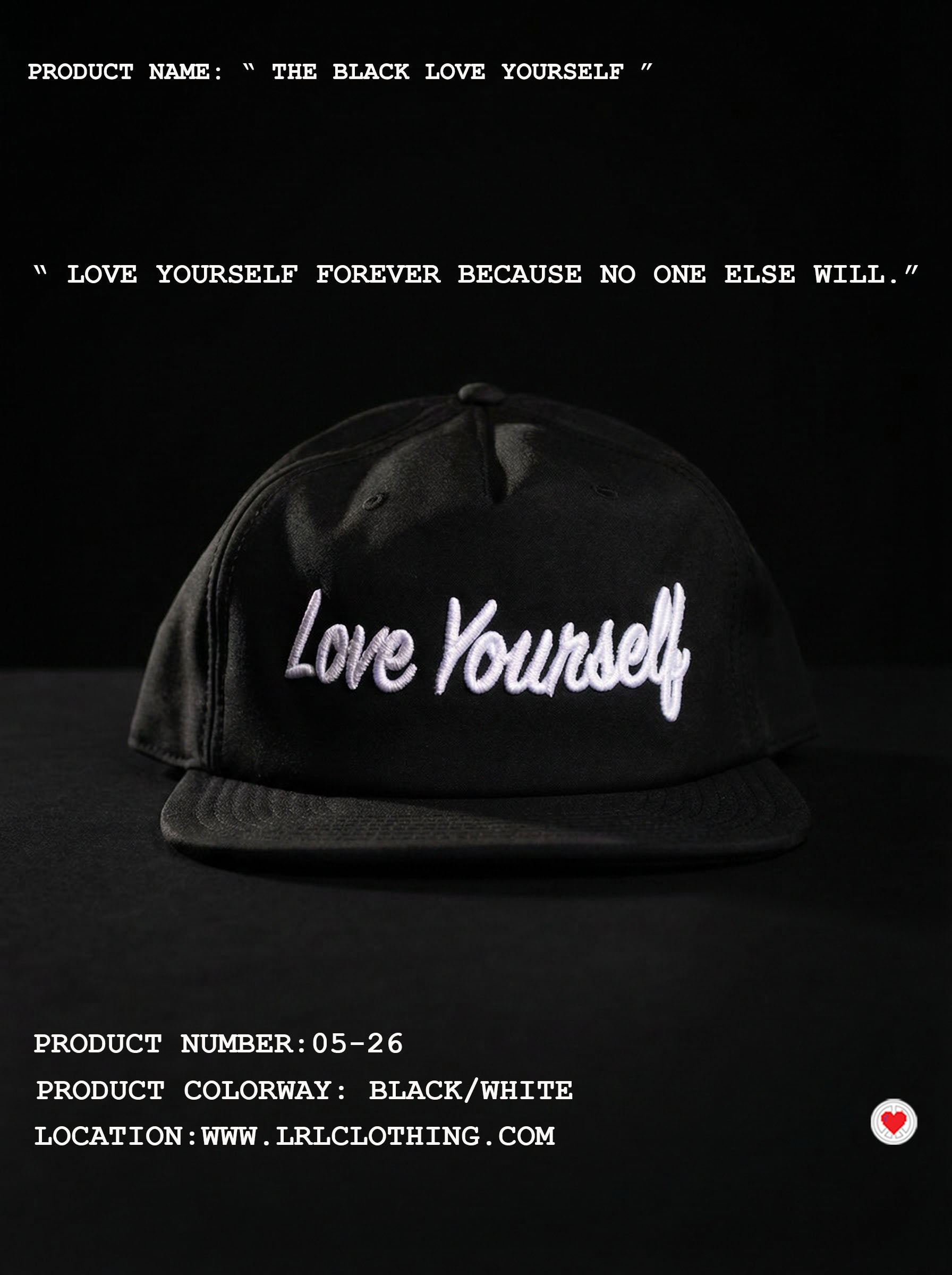 “ Unisex Black Love Yourself Hat “