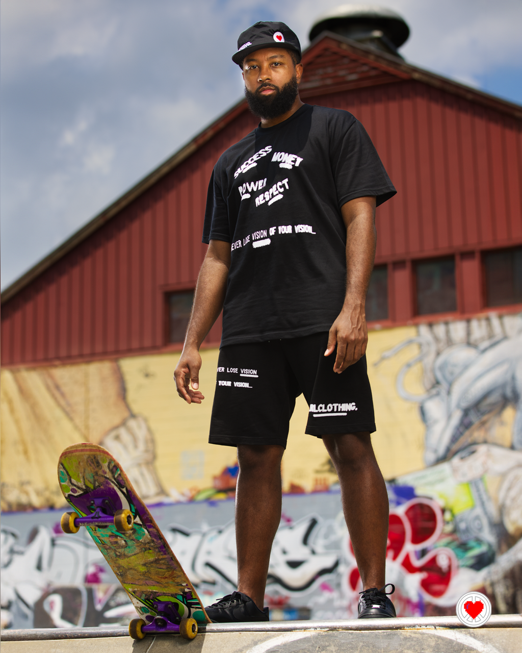 “Unisex Black & White Visionary Shorts”