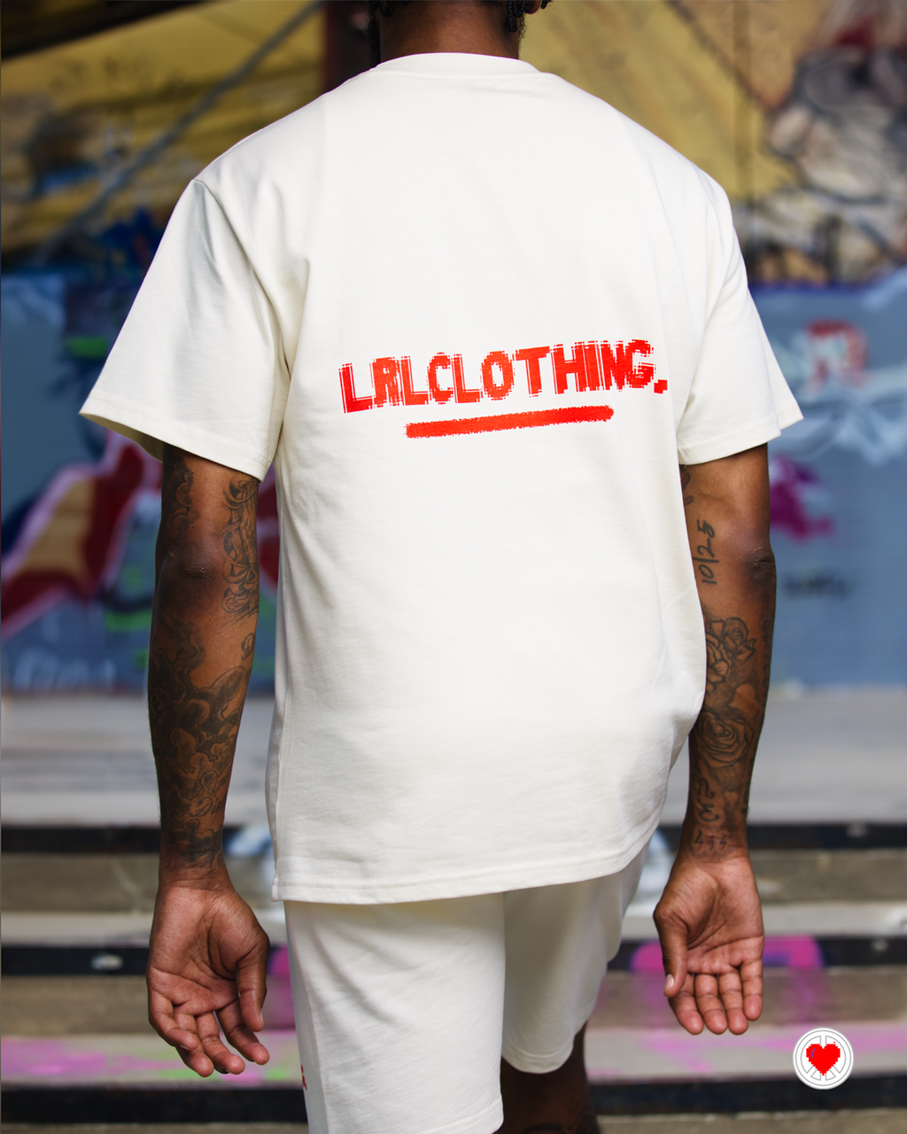 “Unisex Cream & Orange Visionary Tee”