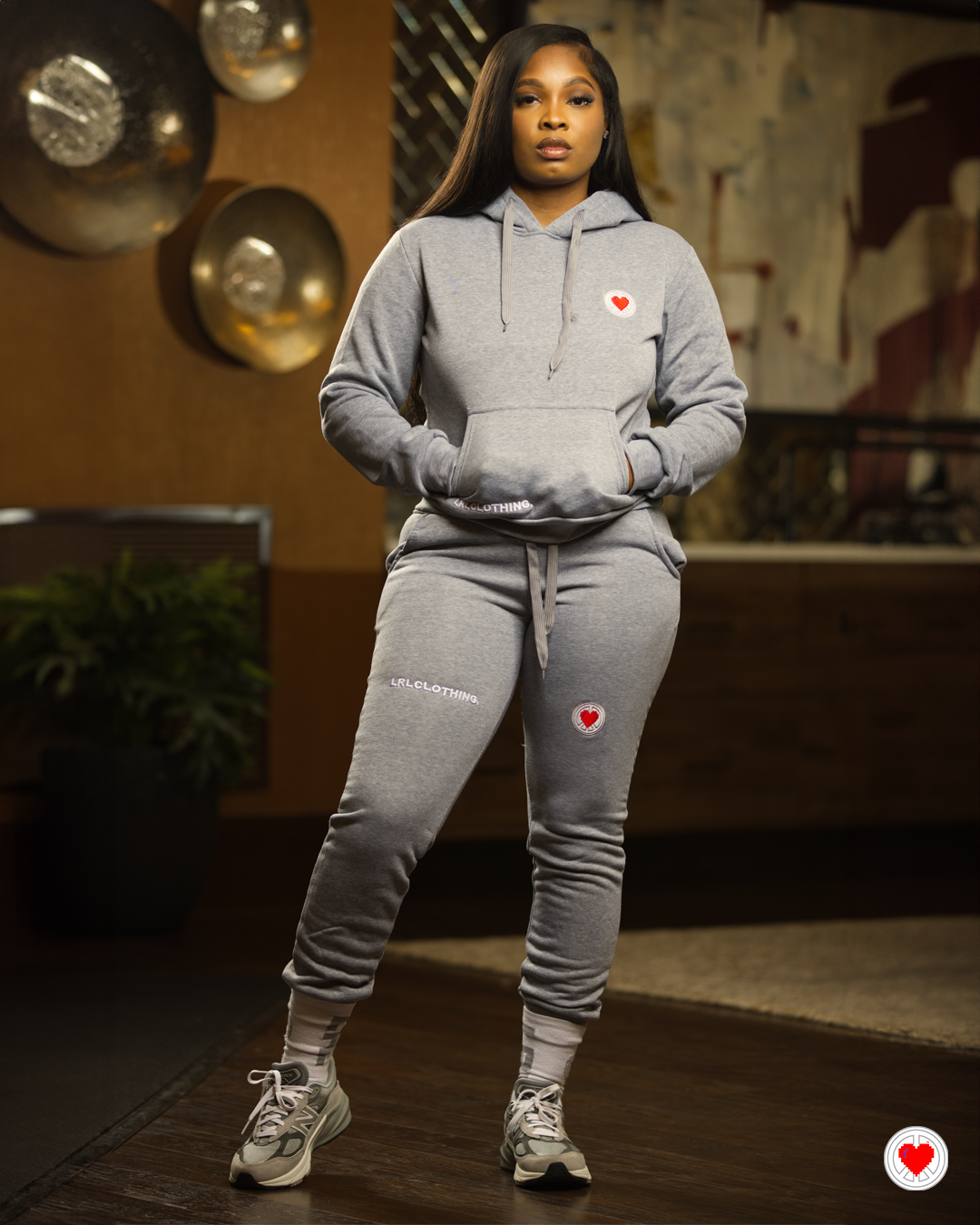 “Women’s Grey Heart Logo Sweatsuit”
