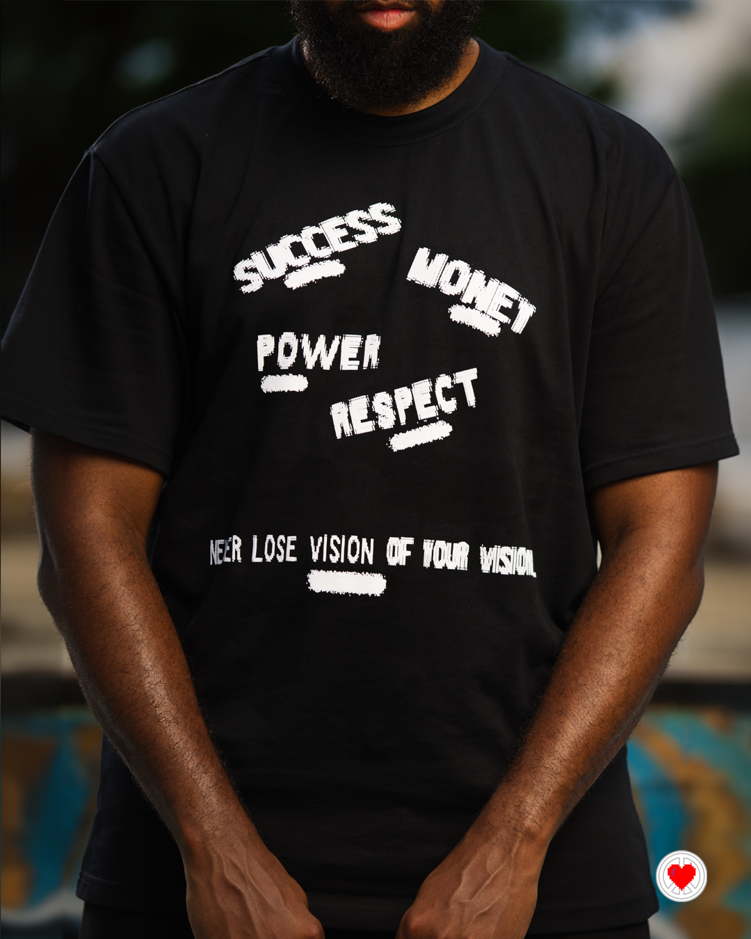 “Unisex Black & White Visionary Tee”