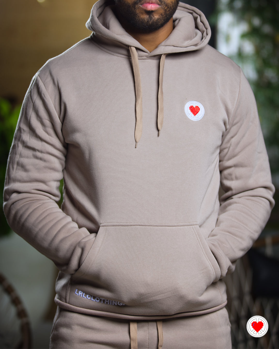 “Men’s Khaki Heart Logo Sweatsuit”