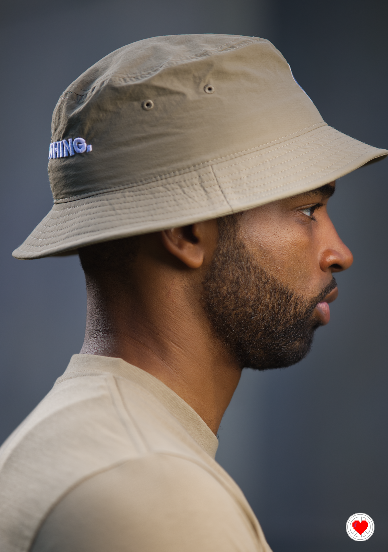 “Unisex Tan Nylon Bucket Hat”