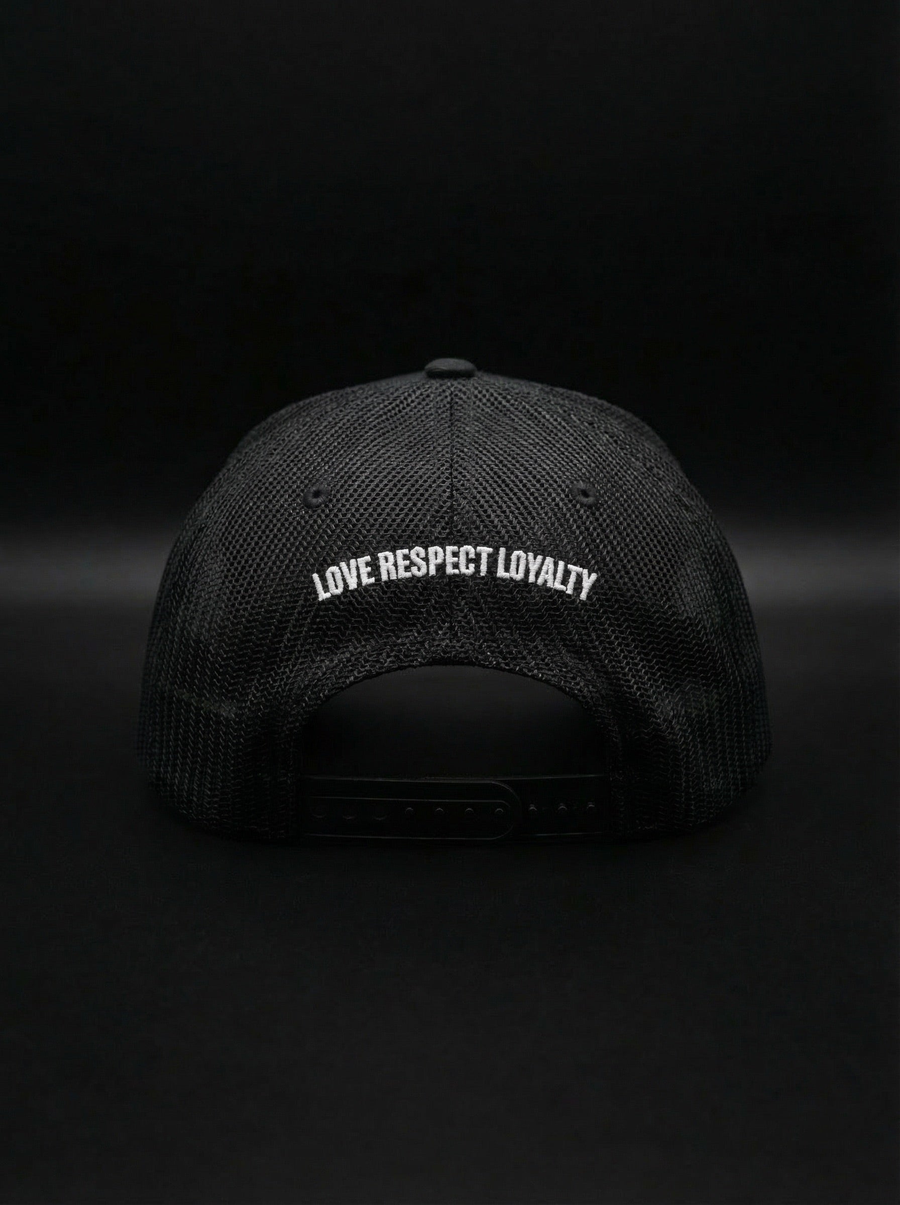 Unisex Black Heart Logo Trucker