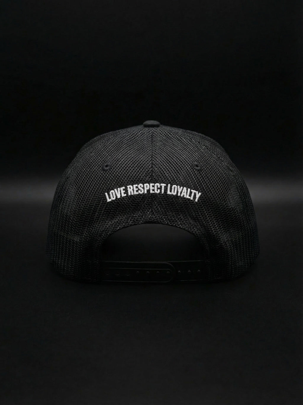 "Unisex Black Heart Logo Trucker"