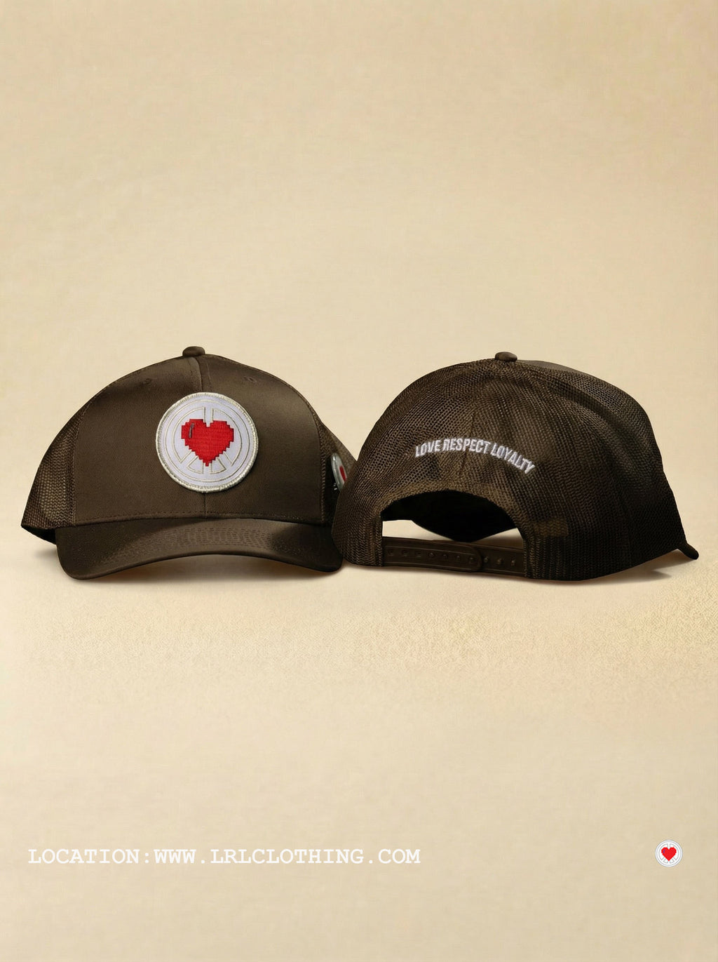 "Unisex Mocha Heart Logo Trucker"