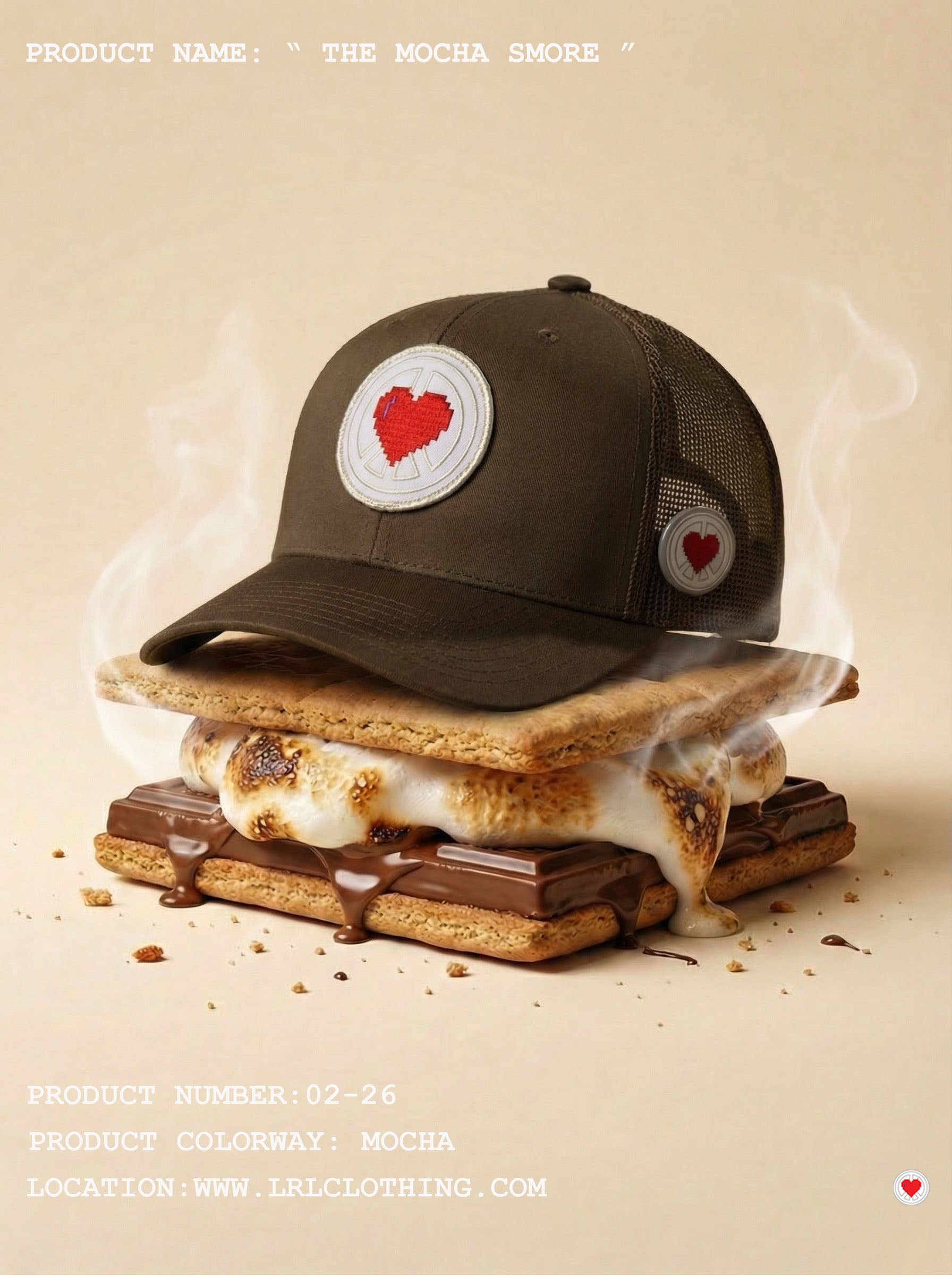 "Unisex Mocha Heart Logo Trucker"