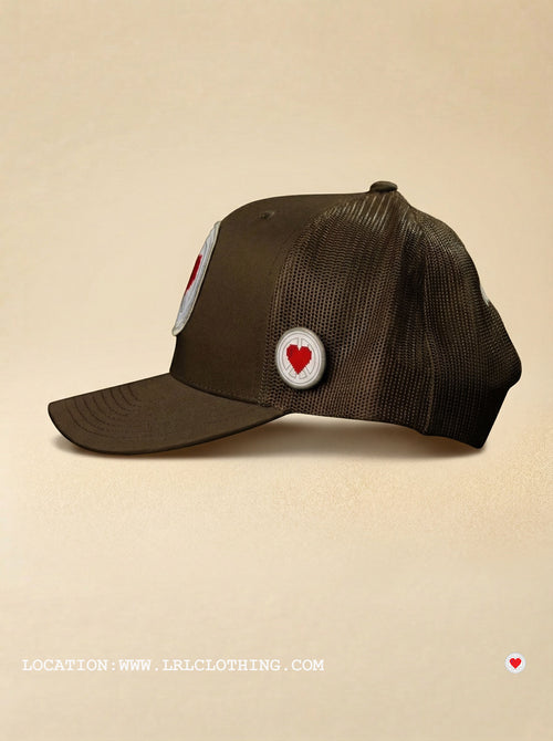 "Unisex Mocha Heart Logo Trucker"