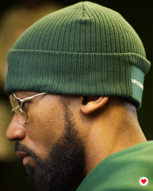 “Unisex Forest Green Heart Logo Skully”